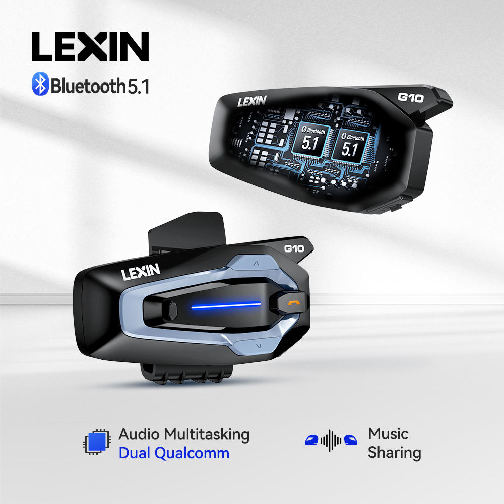 Full Face Motorcycle Helmet With Bluetooth - NEW-LEXIN G10 Motorcycle Helmet Intercom, 8