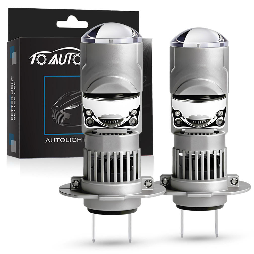 Universal Motorcycle Led Headlight Projector - H7 LED Headlight Projector Lens Canbus